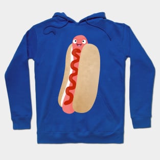 Cute funny hot dog Weiner cartoon Hoodie